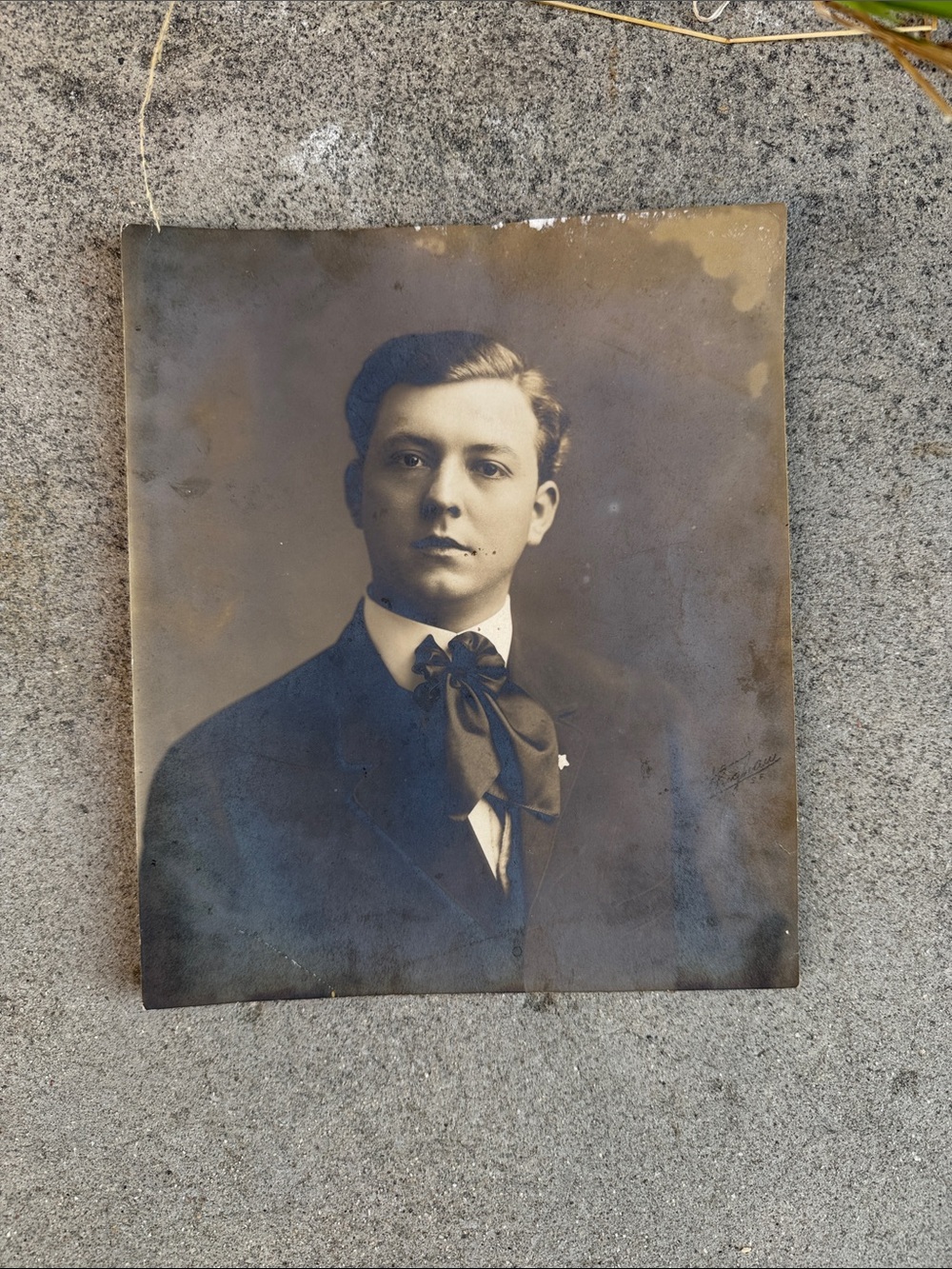 Vintage Portrait Photograph - Sepia Male Portrait
